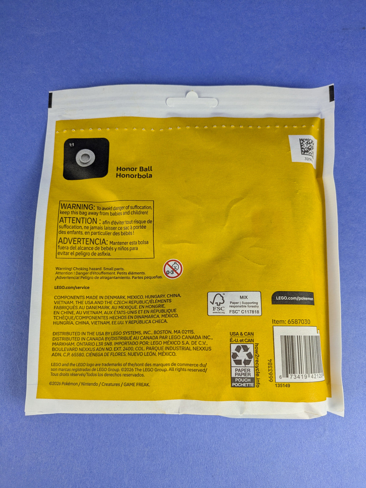 LEGO Pokémon Premier Ball paper bag 30729