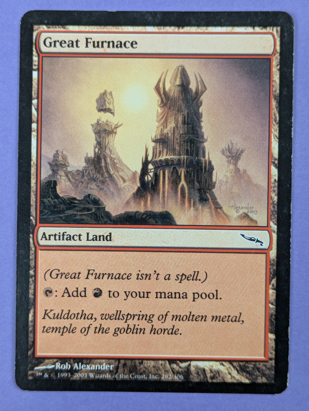 MTG Magic The Gathering: Mirrodin: Great Furnace #282/306 Common - HP