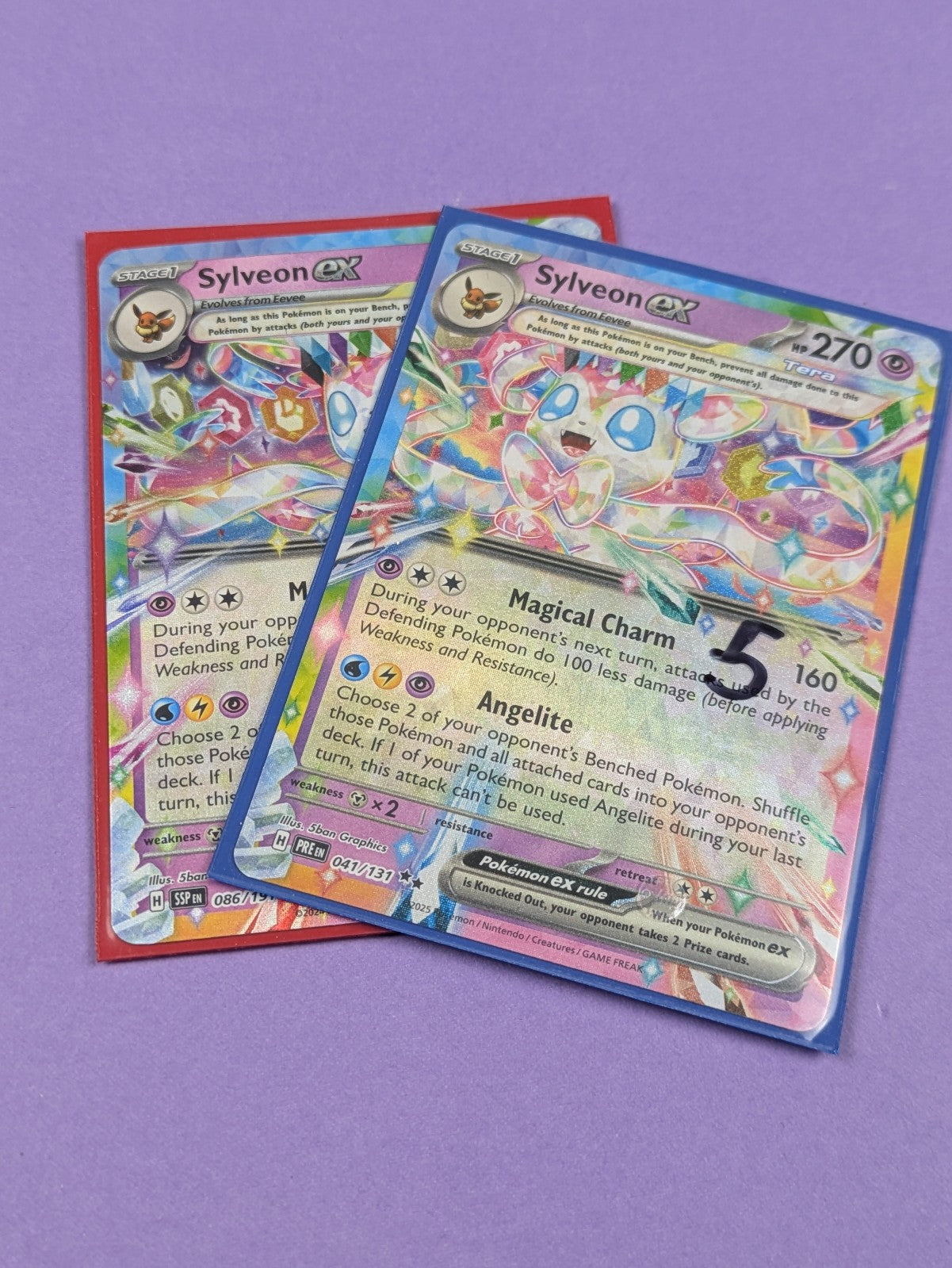Sylveon ex - 041/131 - Double Rare Foil Prismatic Evolutions - Pokemon Card - NM