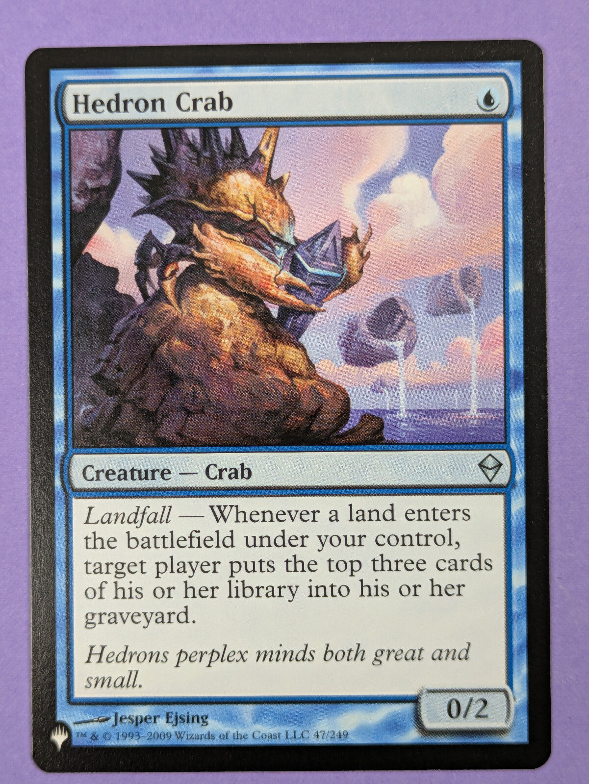 MTG Magic: The List: Hedron Crab - ZEN Reprint #47/249 Uncommon - NM Collector's Kingdom MTG Magic: The List: Hedron Crab - ZEN Reprint #47/249 Uncommon - NM Collector's Kingdom