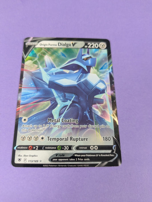 Origin Forme Dialga V - 113/189 - Ultra Rare Astral Radiance - Pokemon Card - NM
