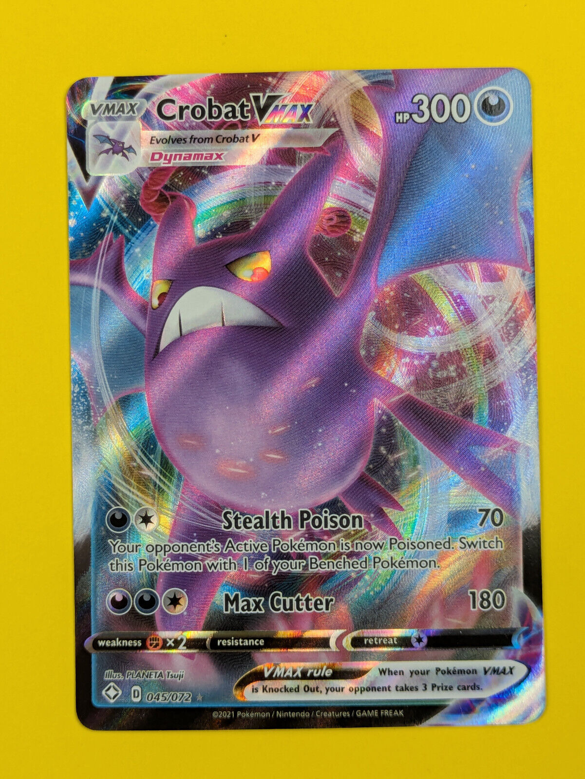 Crobat VMAX - 045/072 - Ultra Rare Shining Fates - Pokemon Cards - NM Collector's Kingdom Crobat VMAX - 045/072 - Ultra Rare Shining Fates - Pokemon Cards - NM Collector's Kingdom