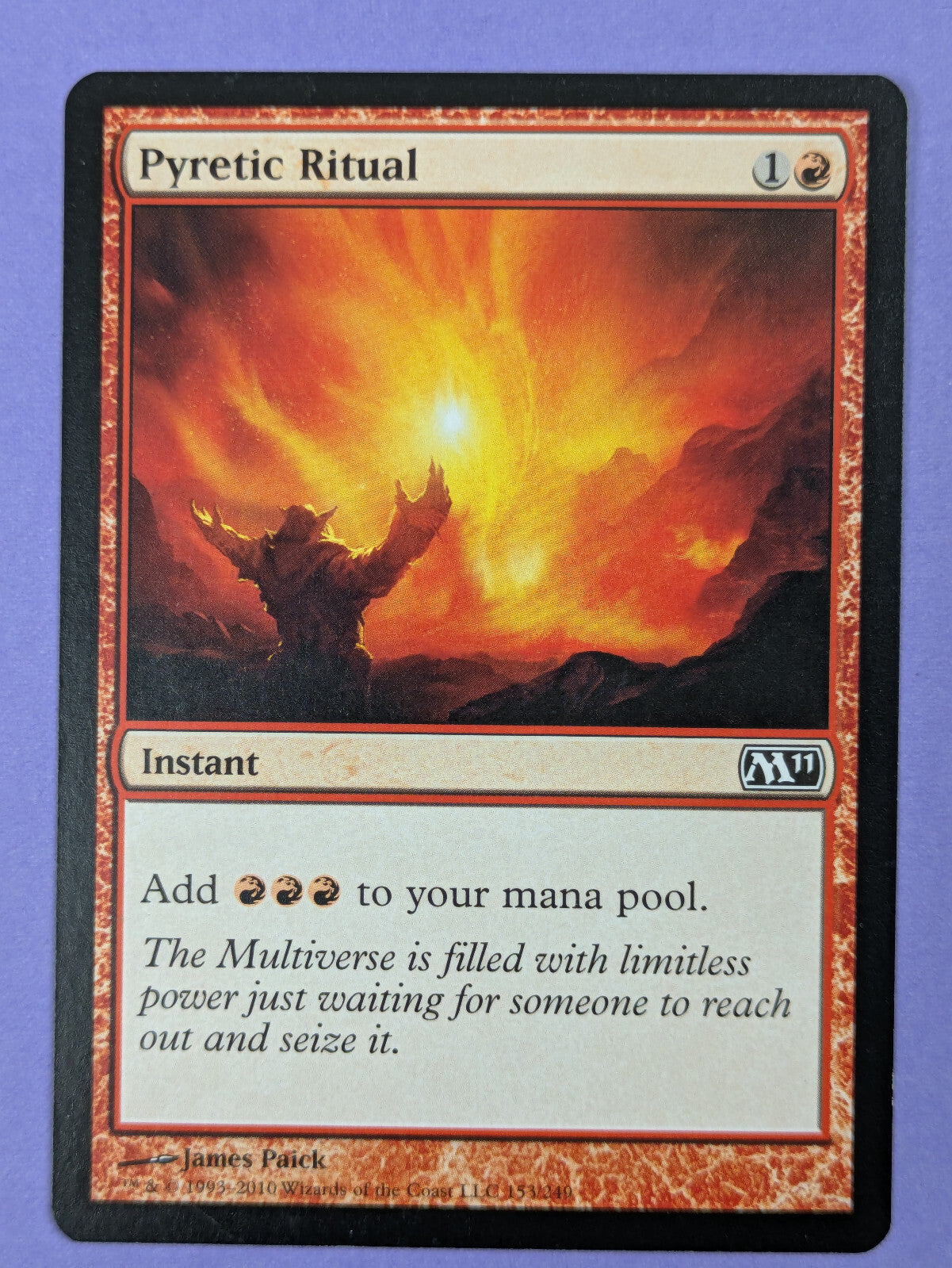 MTG Magic The Gathering: Magic 2011: Pyretic Ritual #153/249 Common - NM
