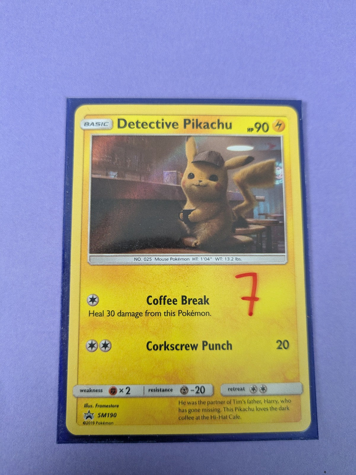Detective Pikachu - SM190 - Movie Promo Sun & Moon Promos - Pokemon Card - NM