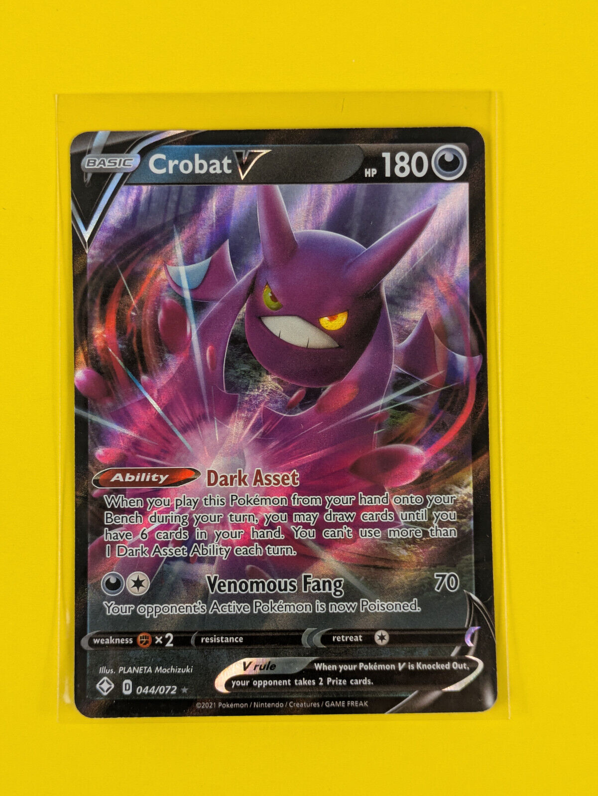 Crobat V - 044/072 - Ultra Rare Shining Fates - Pokemon Card - NM
