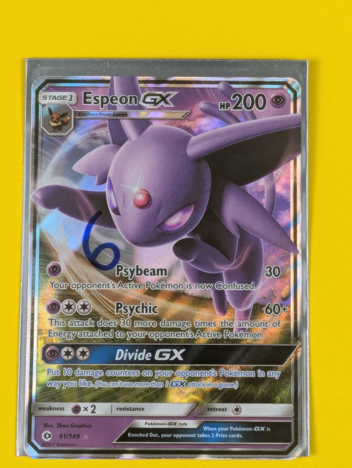 Espeon GX - 61/149 - Ultra Rare Sun & Moon - Pokemon Card - NM