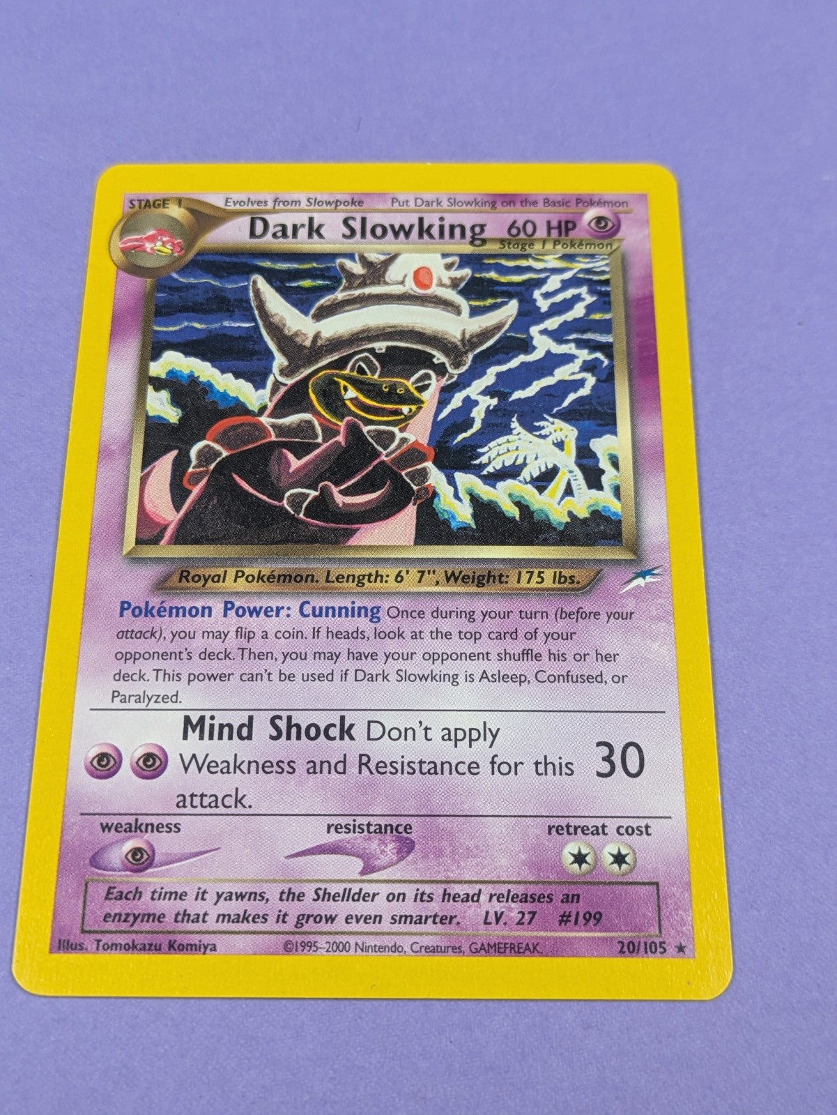 Dark Slowking - 20/105 - Rare Neo Destiny - Pokemon Card - LP