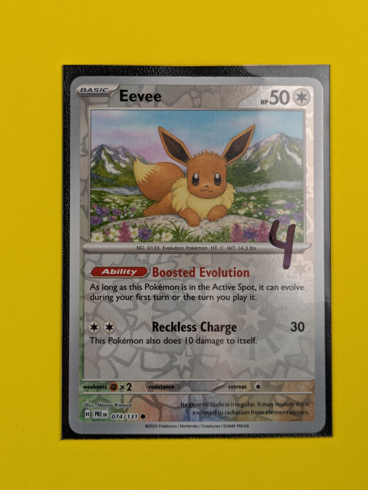 Eevee - 074/131 - Common Reverse Holo Prismatic Evolutions - Pokemon Card - NM