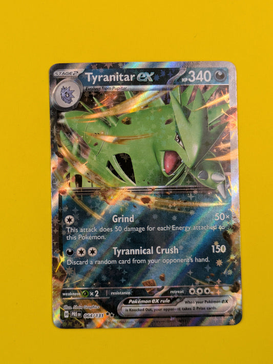 Tyranitar ex - 064/131 - Ultra Rare Prismatic Evolutions - Pokemon Card - NM