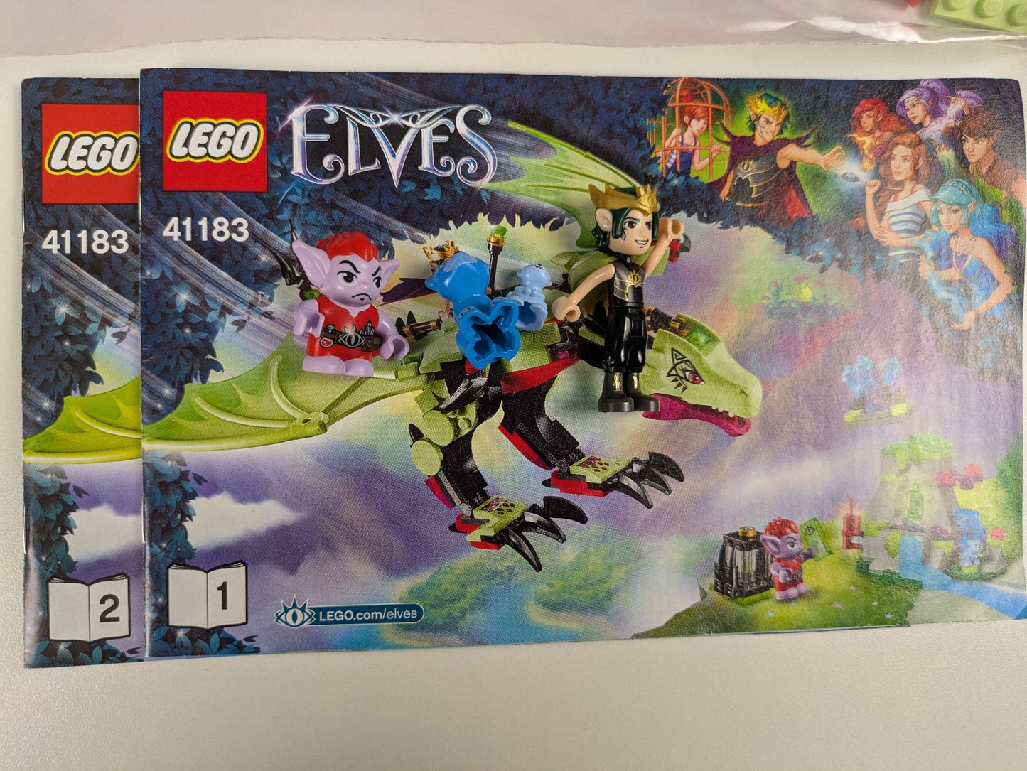 Lego Elves: The Goblin King's Evil Dragon Set 41183 - w/ Instructions