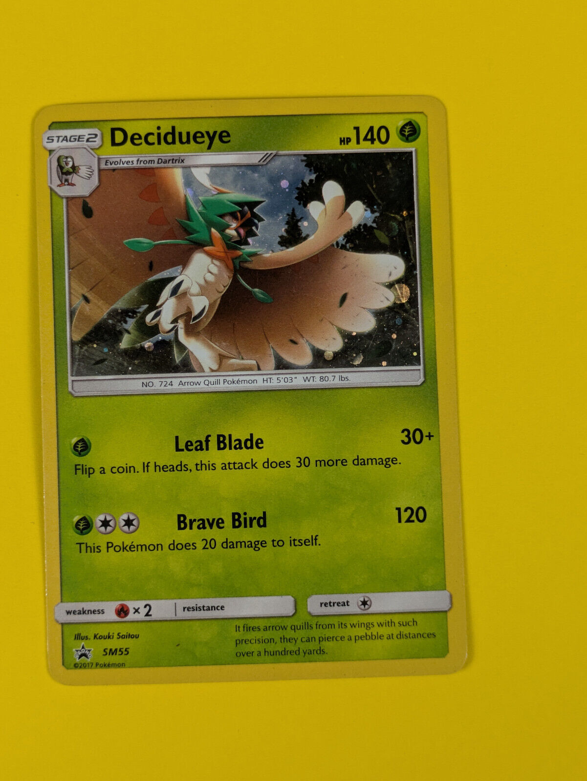Decidueye - SM55 - Holo Promo Sun & Moon Promos - Pokemon Card - NM Collector's Kingdom Decidueye - SM55 - Holo Promo Sun & Moon Promos - Pokemon Card - NM Collector's Kingdom