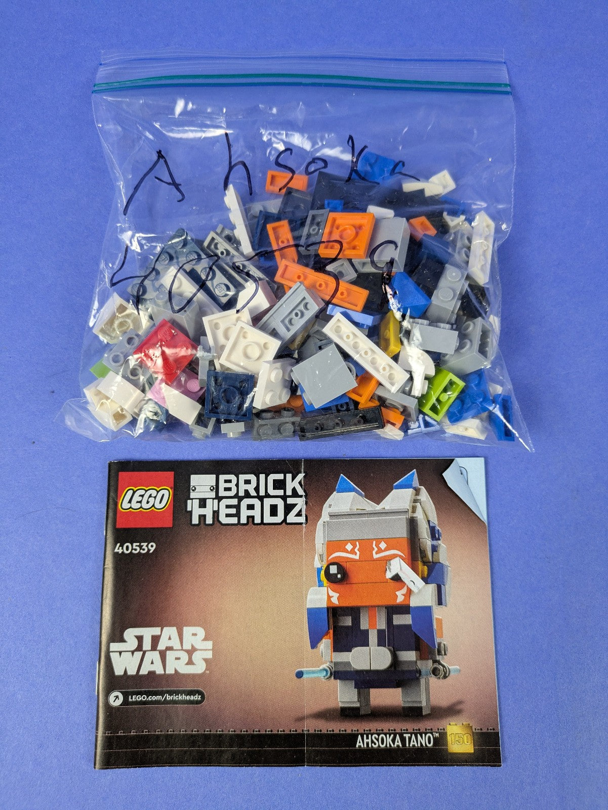 LEGO BrickHeadz Star Wars Ahsoka Tano 40539 Complete Set Pre-Owned
