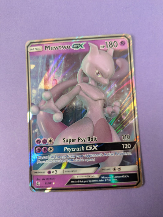 Mewtwo GX - 31/68 - Ultra Rare Hidden Fates - Pokemon Card - NM