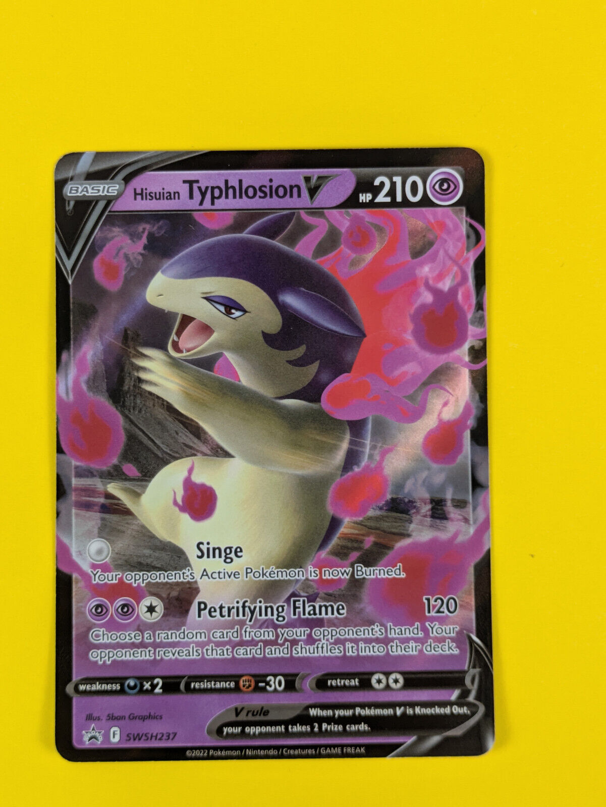 Hisuian Typhlosion V - SWSH237 - Promo Sword & Shield Promos - Pokemon Card - NM