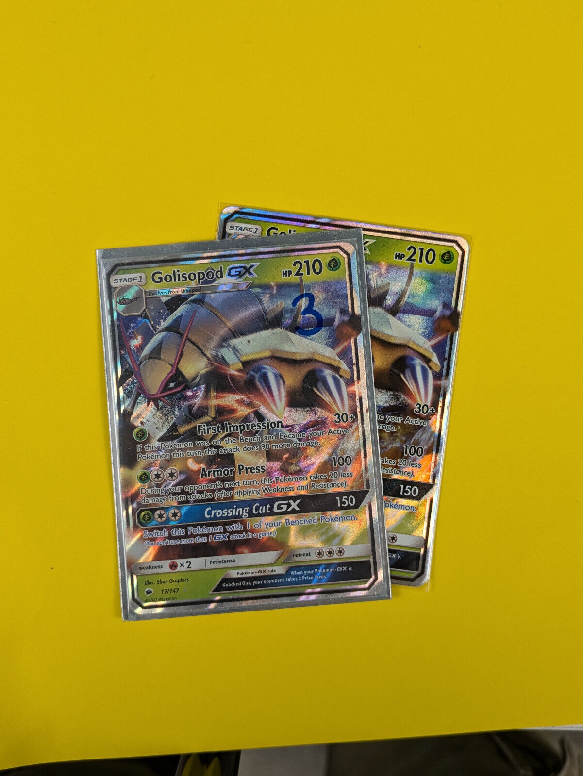 Golisopod GX - 17/147 - Ultra Rare Burning Shadows - Pokemon Card - NM