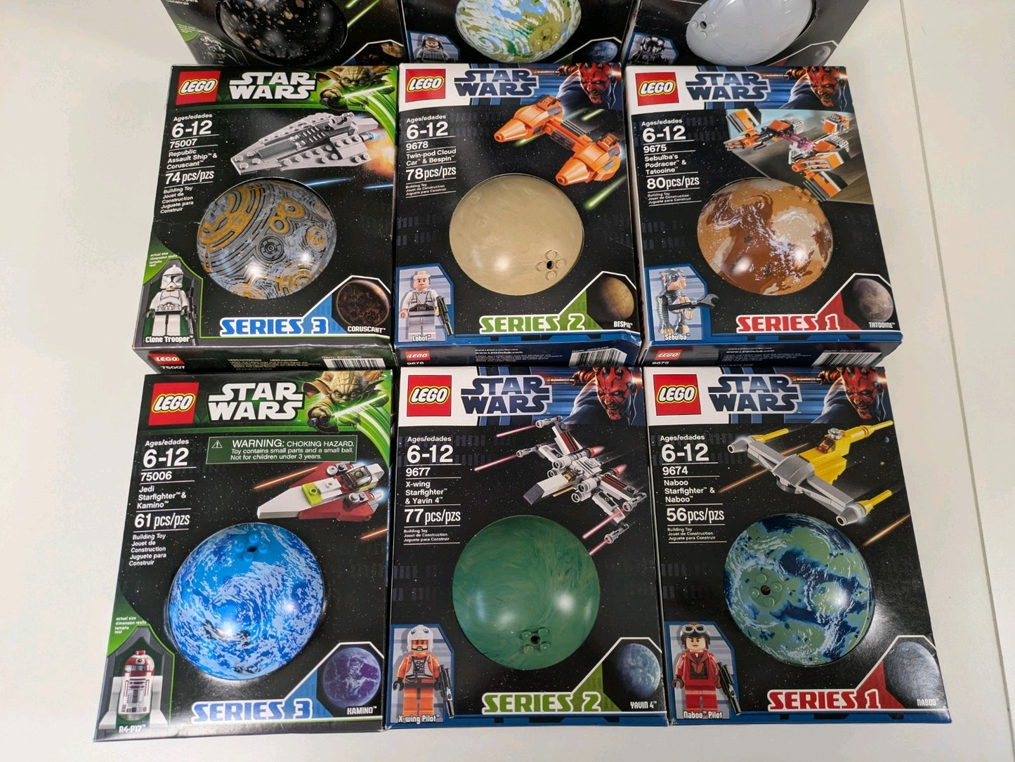 Lego Star Wars Planets Full Collection ALL 9 Sets Series 1 2 3 Rare Retired