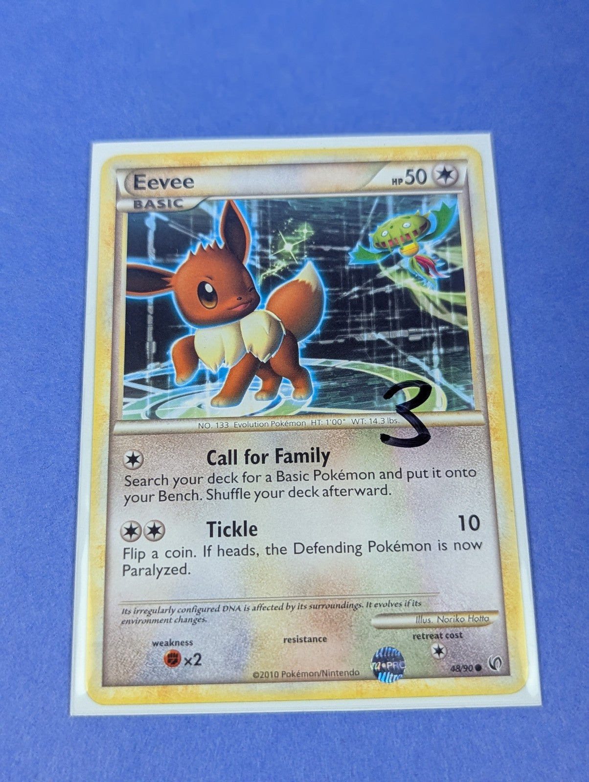 Eevee - 48/90 - Common HS Undaunted - Pokemon Card - LP
