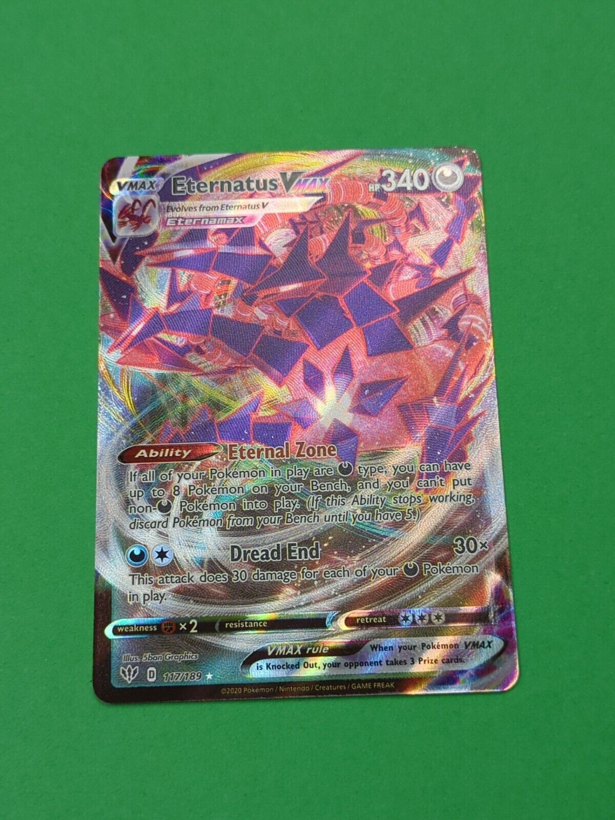 Eternatus VMAX - 117/189 - Ultra Rare Darkness Ablaze - Pokemon Card - Collector's Kingdom Eternatus VMAX - 117/189 - Ultra Rare Darkness Ablaze - Pokemon Card - Collector's Kingdom