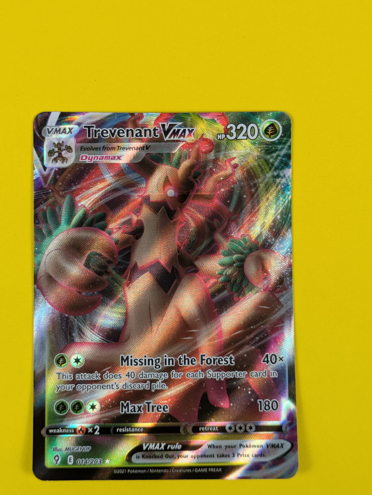Trevenant VMAX - 014/203 - Ultra Rare Evolving Skies - Pokemon Card - NM