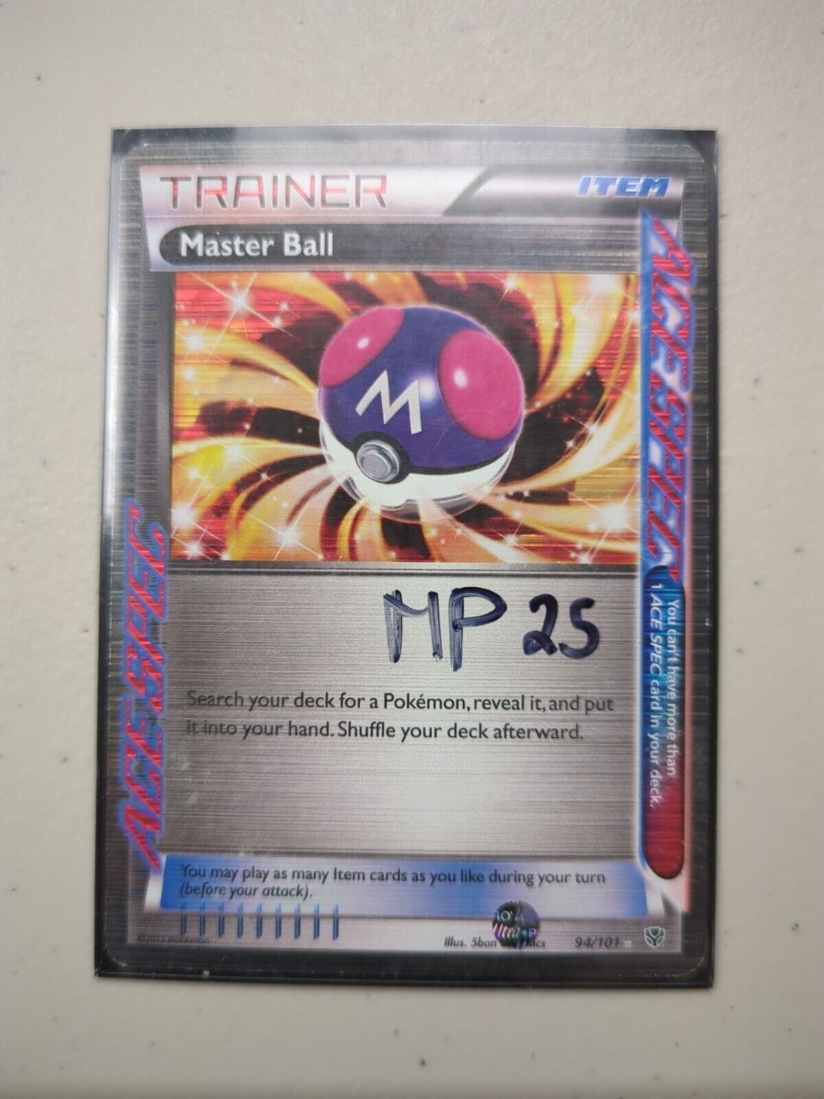 Master Ball - 94/101 - Ultra Rare Plasma Blast Set - Pokemon Card - MP Master Ball - 94/101 - Ultra Rare Plasma Blast Set - Pokemon Card - MP