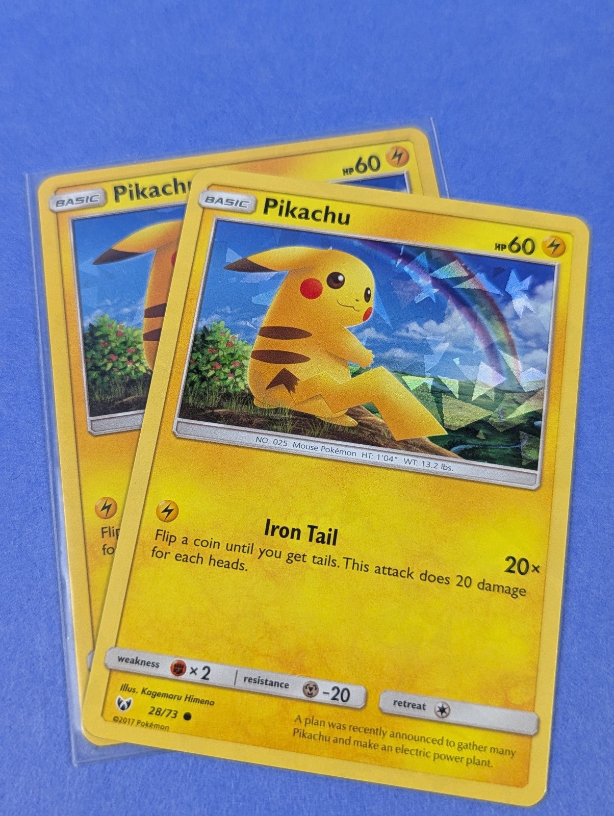 Pikachu - 28/73 - Shattered Holo Common Sun & Moon Promos - Pokemon - NM