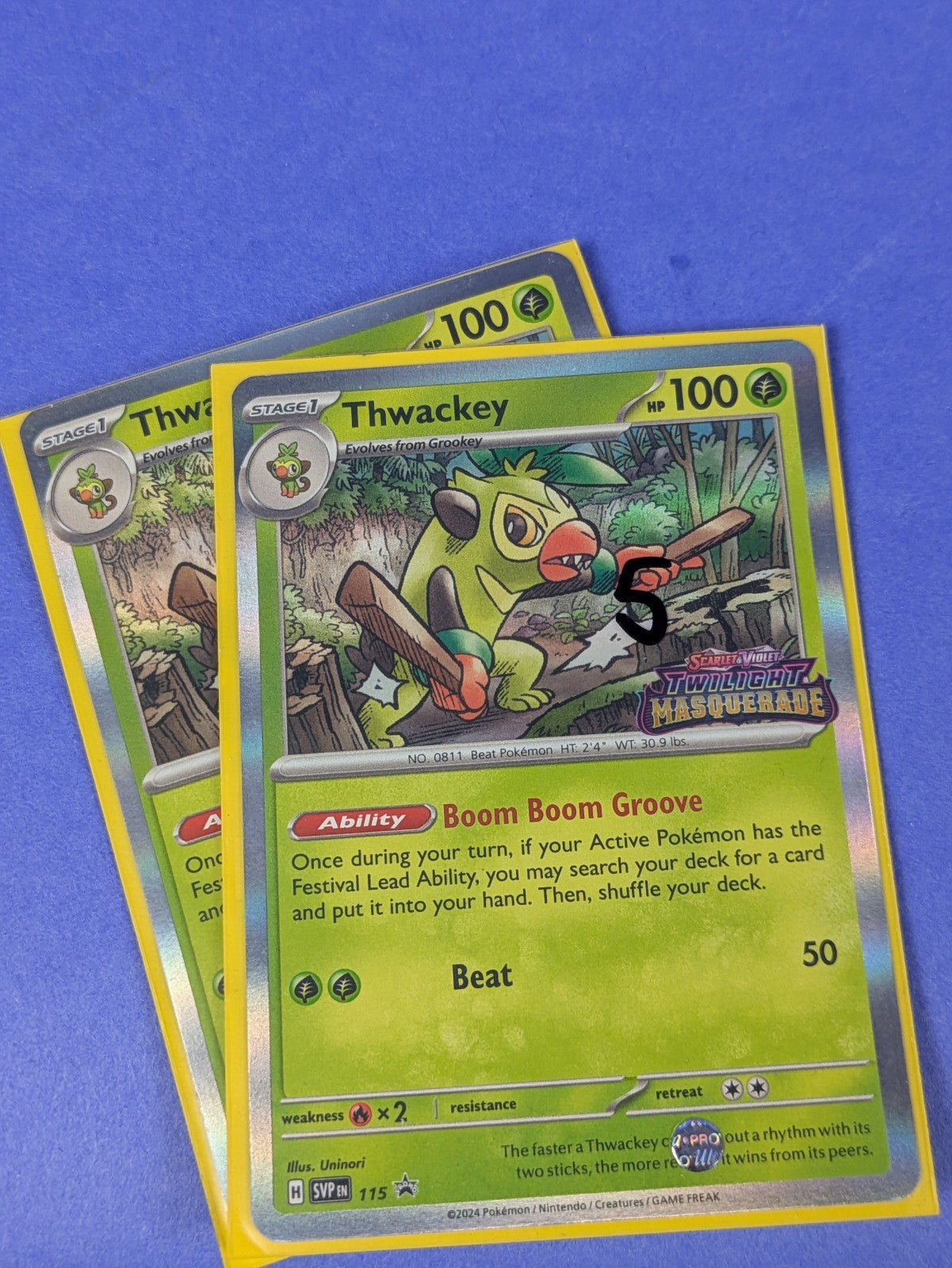 Thwackey - 115 - Promo Scarlet & Violet Promos - Pokemon Card - NM