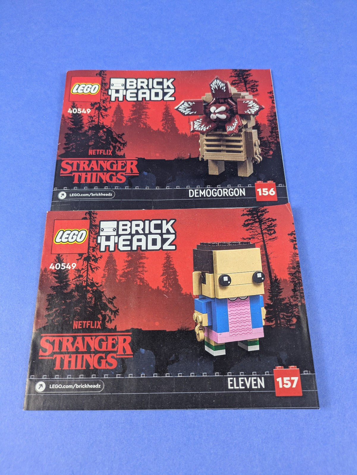 LEGO BrickHeadz Stranger Things Demogorgon & Eleven 40549 Complete Set Pre-Owned