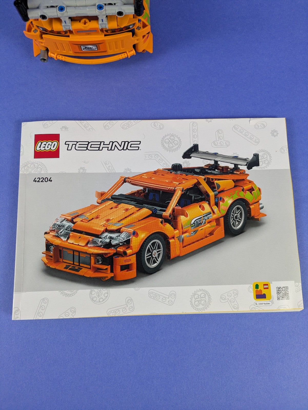 Lego Technic: Race: Fast & Furious Toyota Supra MK4 Set 42204 Complete Set