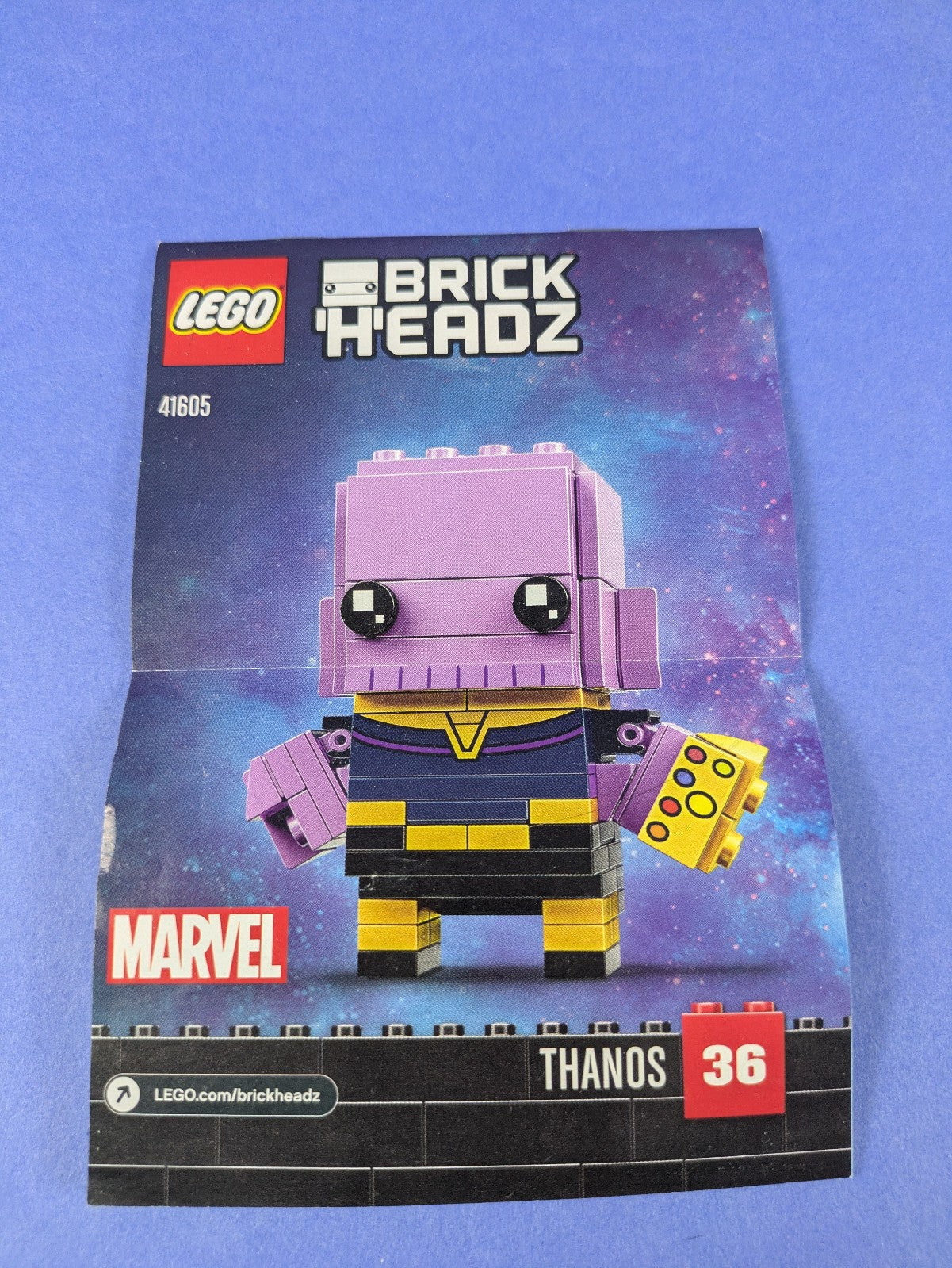 LEGO BrickHeadz Super Heroes Thanos 41605 Complete Set Pre-Owned