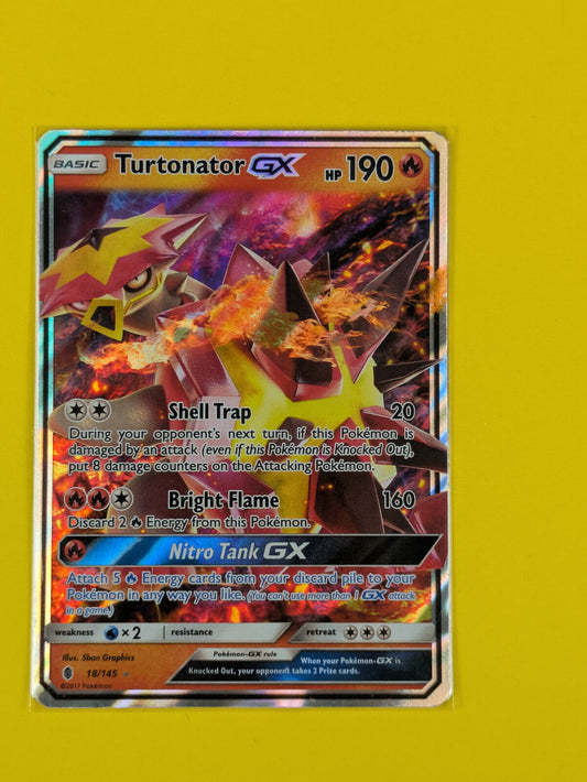 Turtonator GX - 18/145 - Ultra Rare Guardians Rising - Pokemon Card - NM