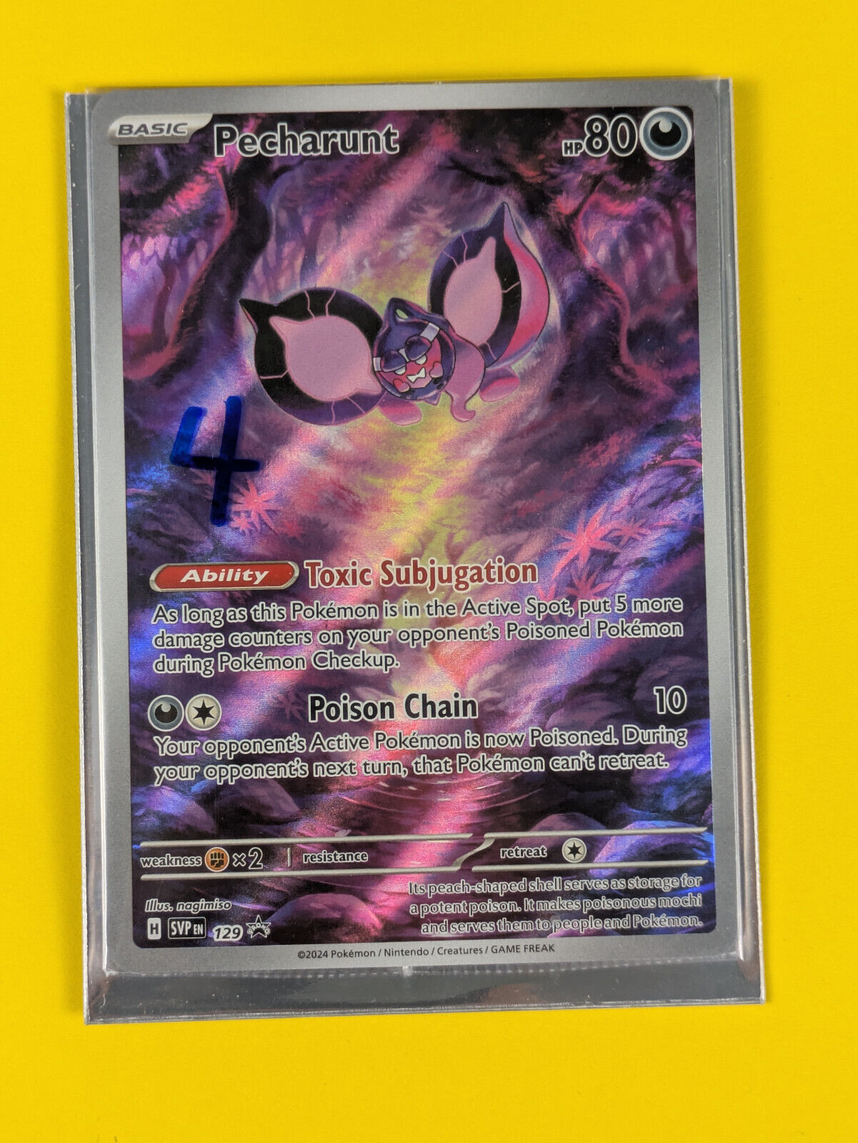Pecharunt - SVP129 - Illustration Rare Promo Scarlet & Violet - Pokemon - NM
