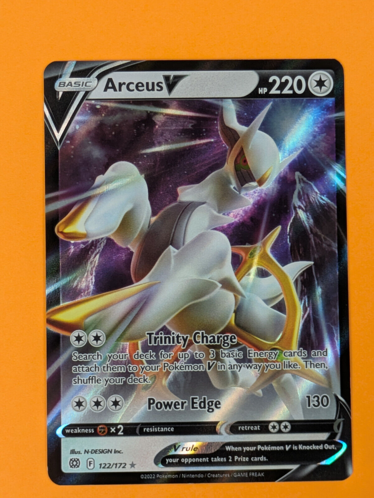 Arceus V - 122/172 - Ultra Rare Brilliant Stars - Pokemon Card - NM