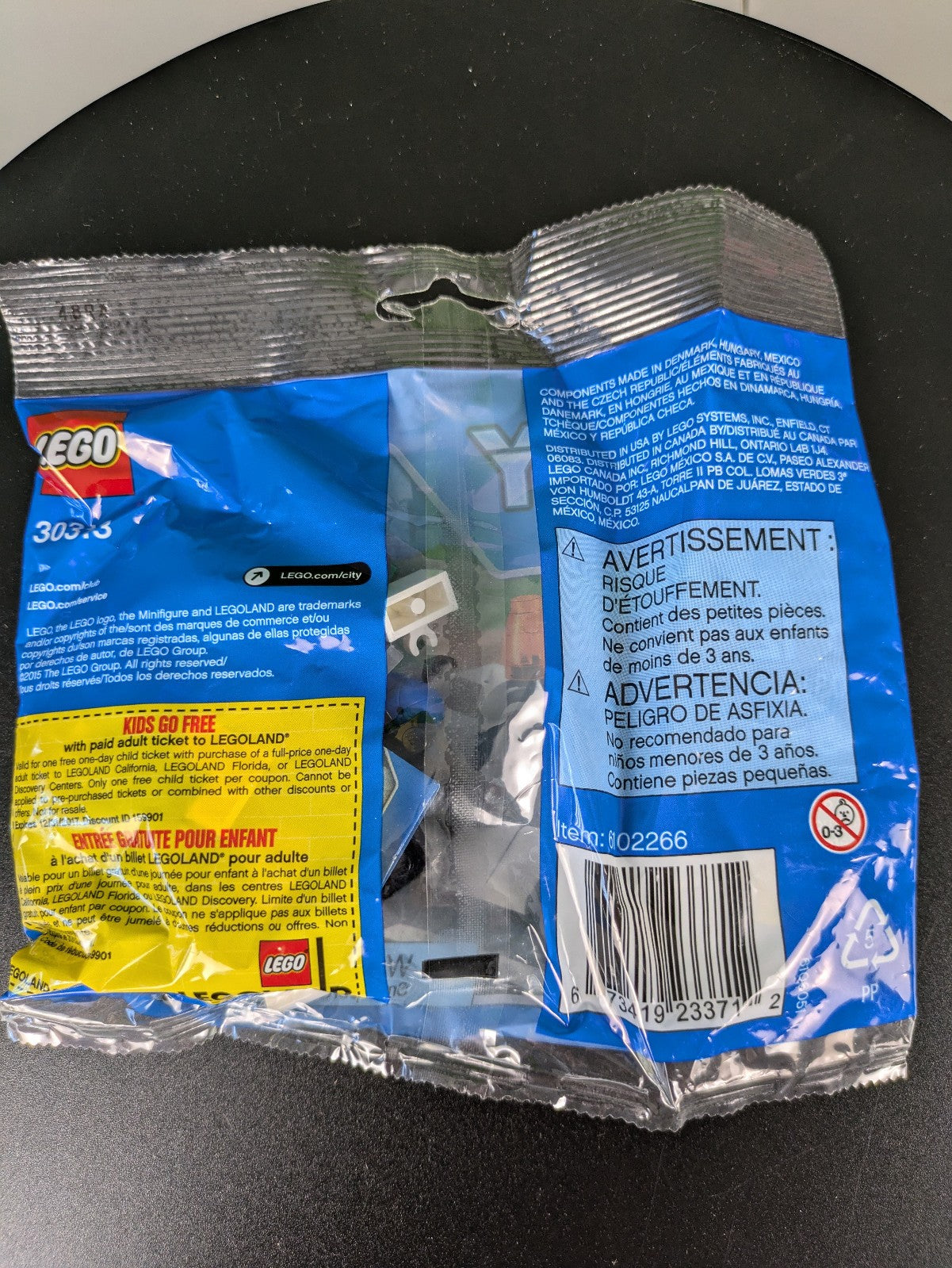 Lego Town: City: Traffic: Garbage Truck polybag Set 30313 BRAND NEW