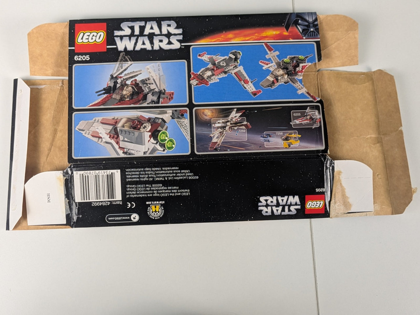 Lego Star Wars: Episode 3: V-wing Fighter Set 6205 - Complete Set