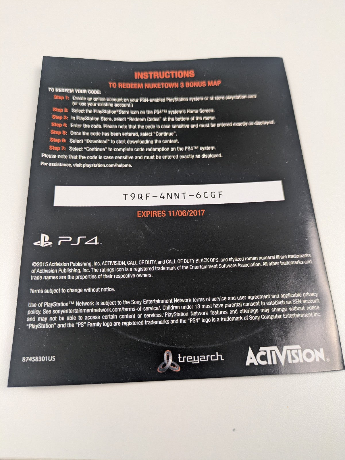 Call of Duty: Black Ops III (PS4, 2015) CIB