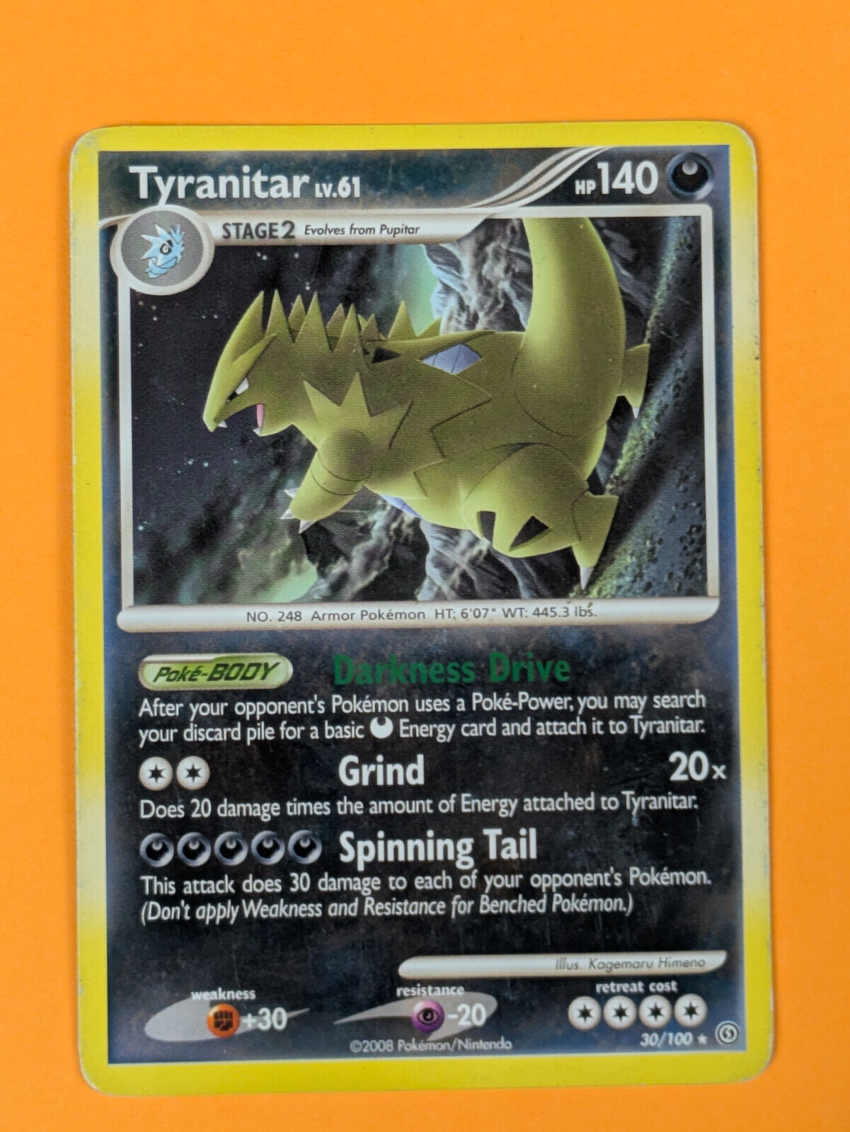 Tyranitar - 30/100 - Rare Stormfront - Pokemon Card - MP