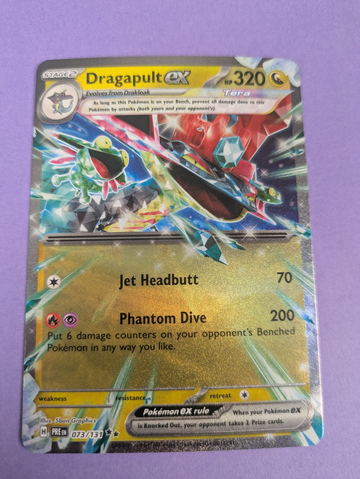 Dragapult ex - 073/131 - Ultra Rare Prismatic Evolutions - Pokemon Card - NM