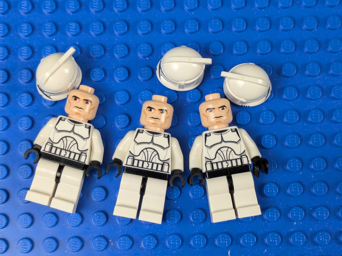Lego Star Wars: Clone Trooper (Phase 1) - Large Eyes (3X) sw0201 Set 7675