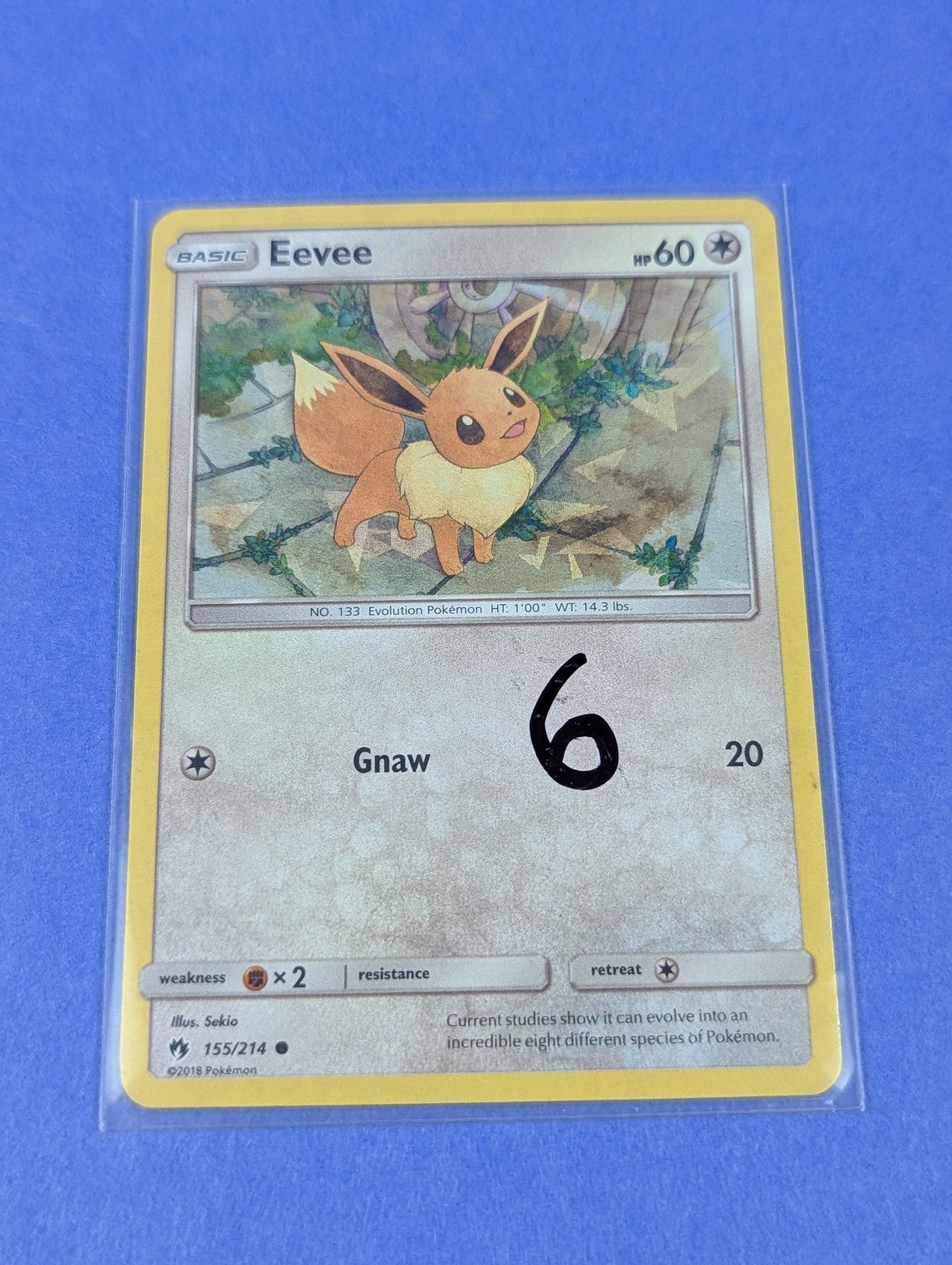 Eevee - 155/214 - Shattered Holo Rare Theme Deck Exclusive - Pokemon Card - NM