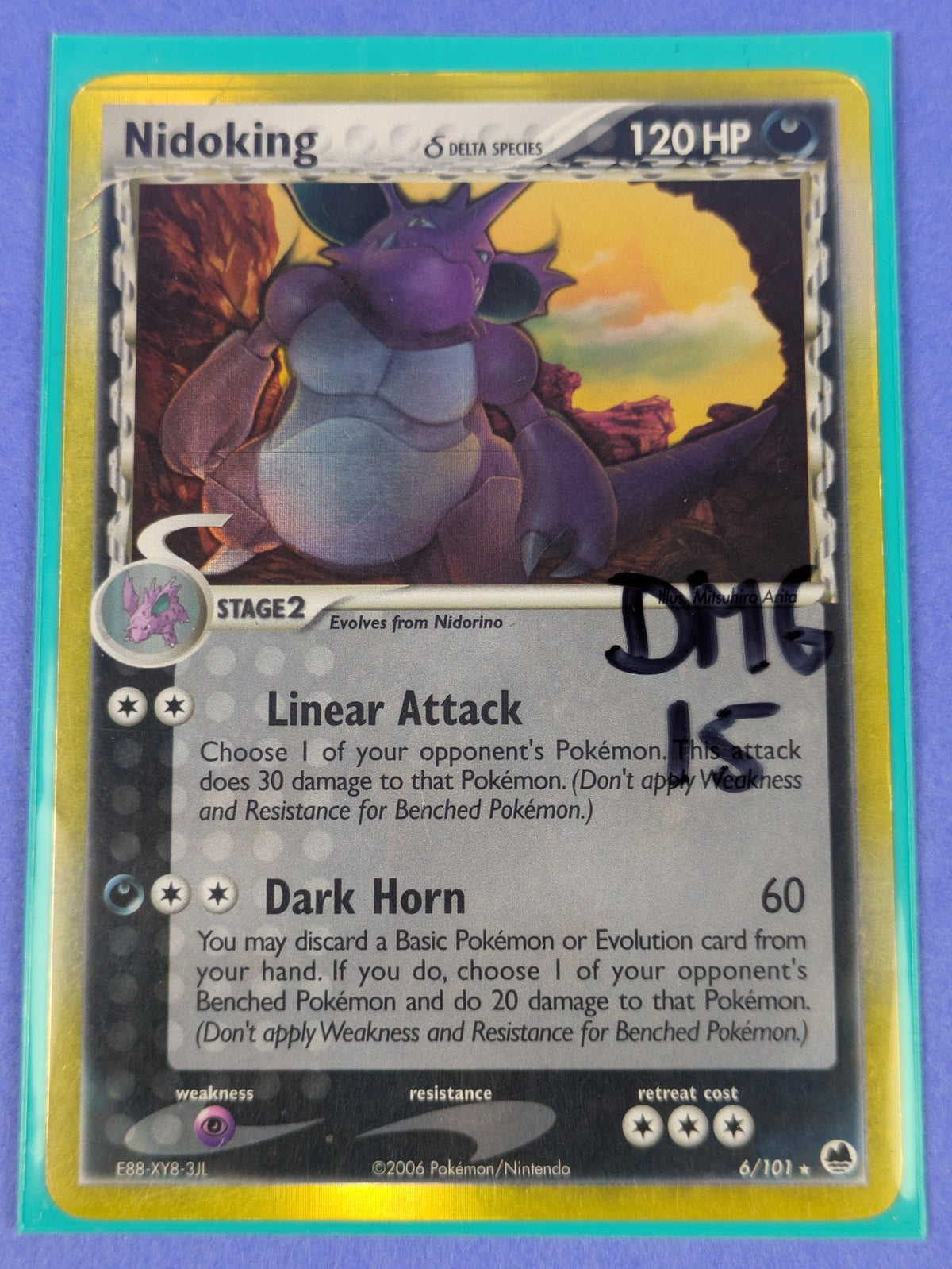 Nidoking - 6/101 - Holo Rare Dragon Frontiers - Pokemon Card - DMG