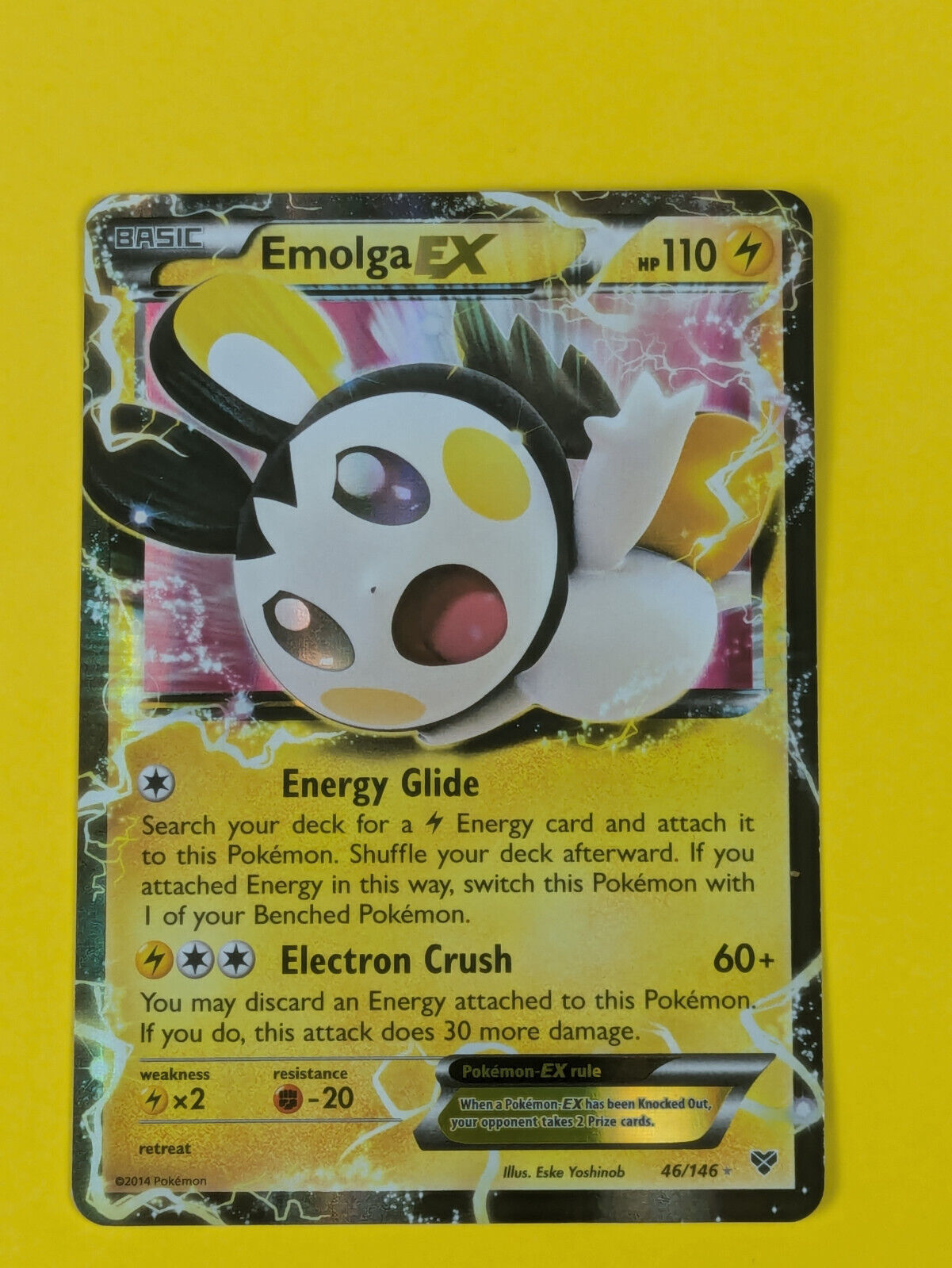 Emolga EX - 46/146 - Ultra Rare XY - Pokemon Card - NM