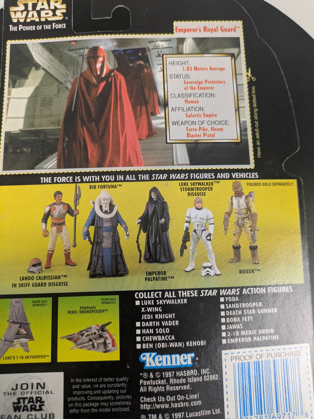 Kenner Star Wars POTF Emperor's Royal Guard 69705 Action Figure 3.75" NIB