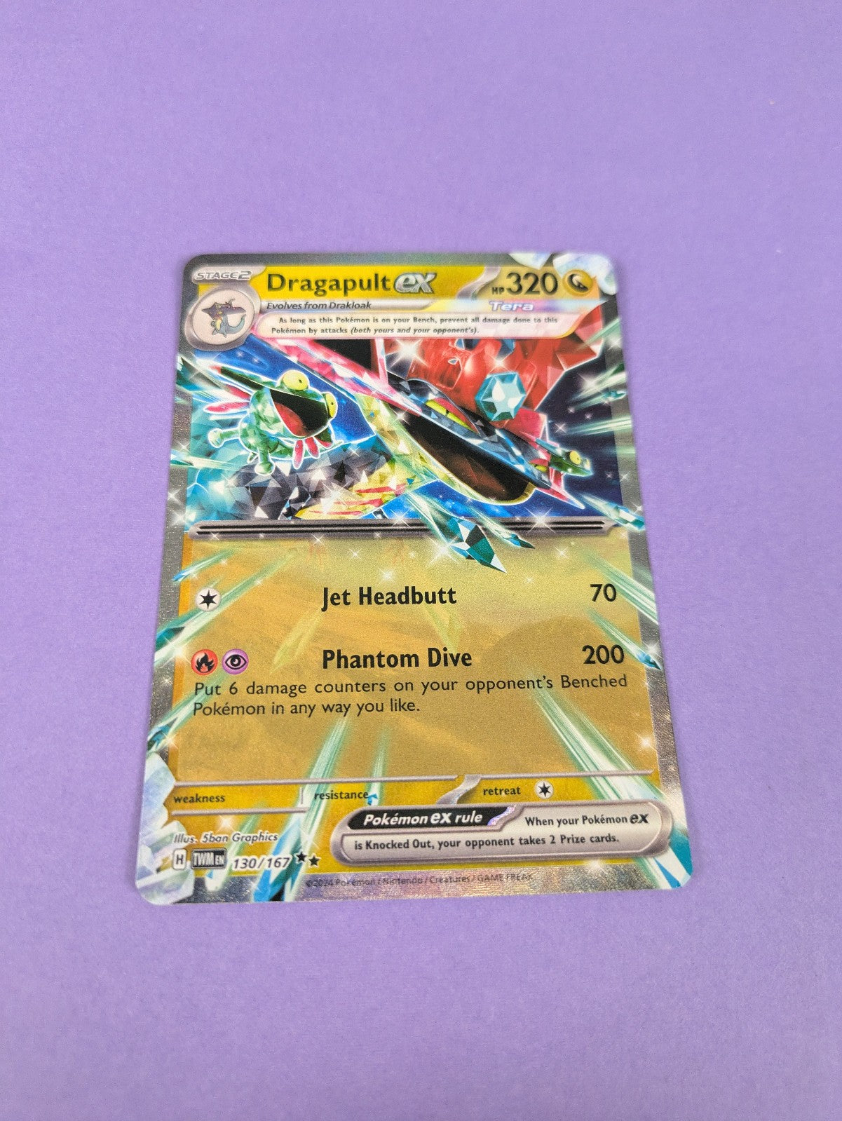 Dragapult ex - 130/167 - Ultra Rare Twilight Masquerade - Pokemon Card - NM