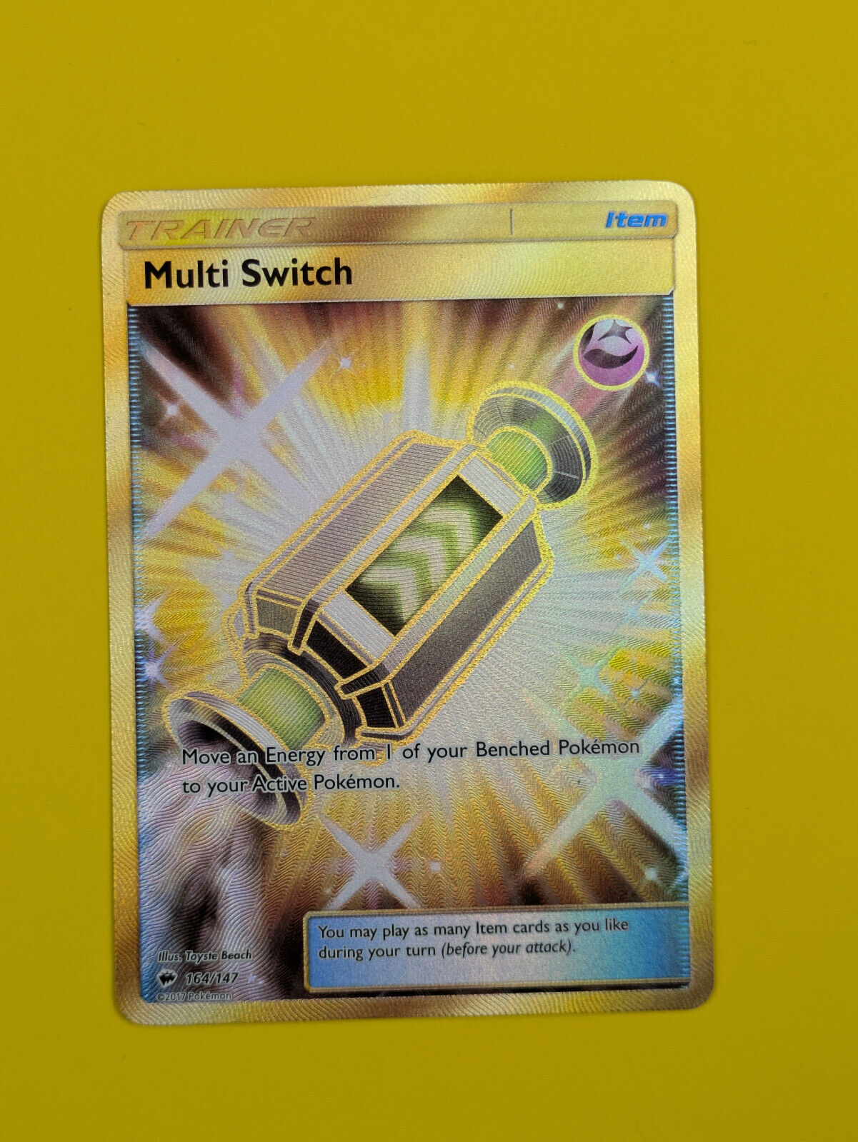 Multi Switch - 164/147 - Secret Rare Burning Shadows - Pokemon Card - NM