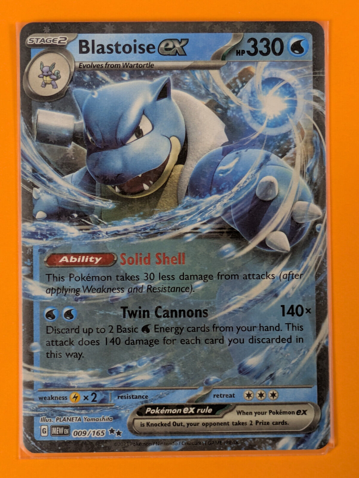 Blastoise ex - 009/165 - Ultra Rare Scarlet & Violet 151 - Pokemon Card - NM