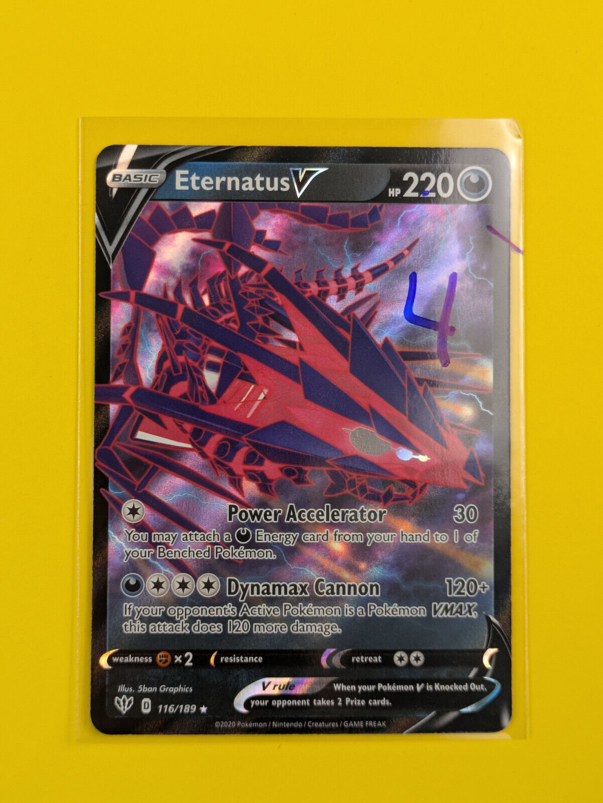 Eternatus V - 116/189 - Ultra Rare Darkness Ablaze - Pokemon - NM