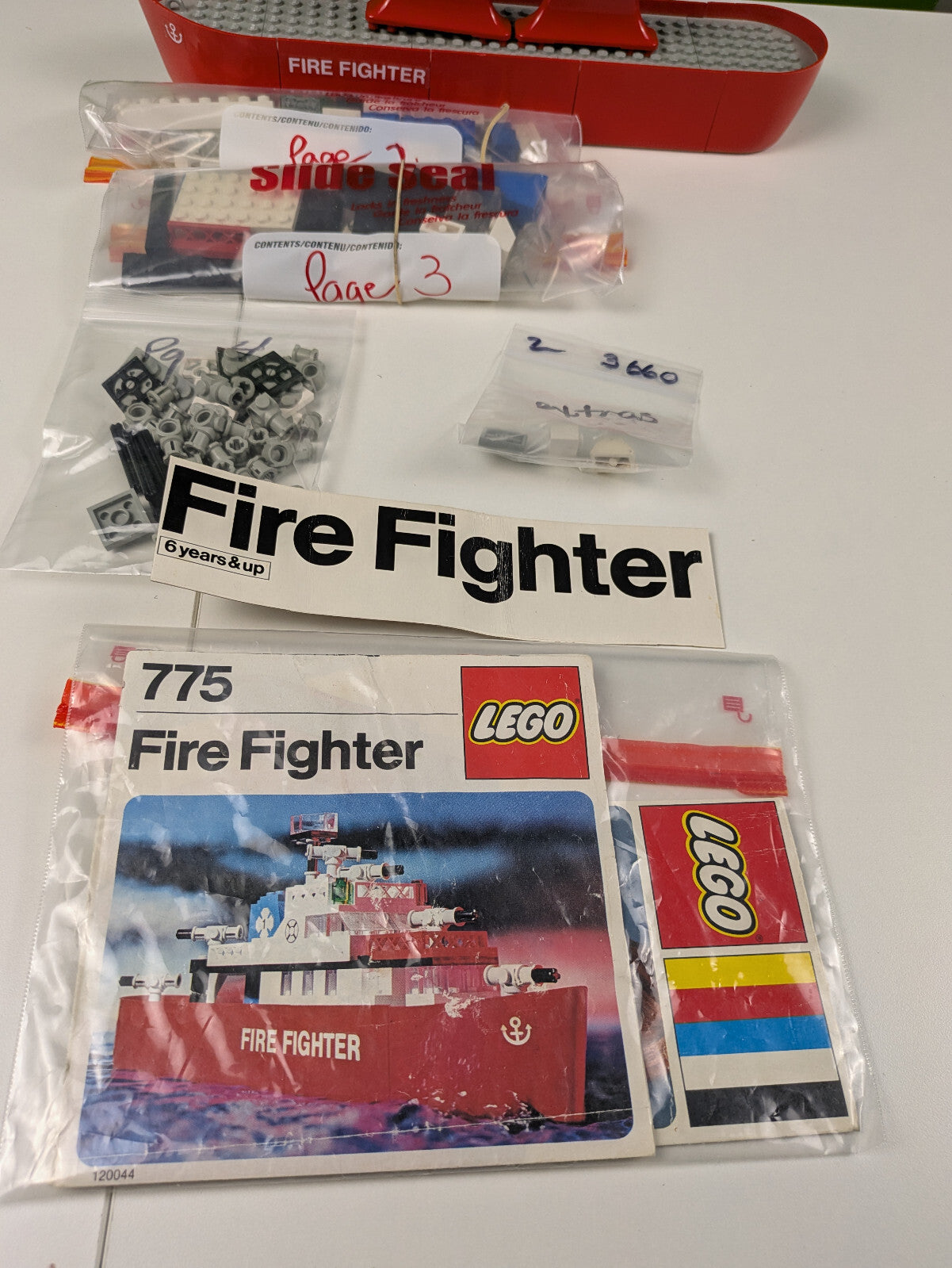 Lego Boat: Fire: Fire Fighter Ship Set 775 - w/ Instructions