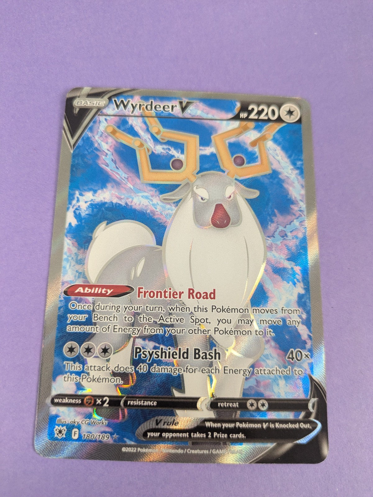 Wyrdeer V - 180/189 - Full Art Ultra Rare Astral Radiance - Pokemon Card - NM
