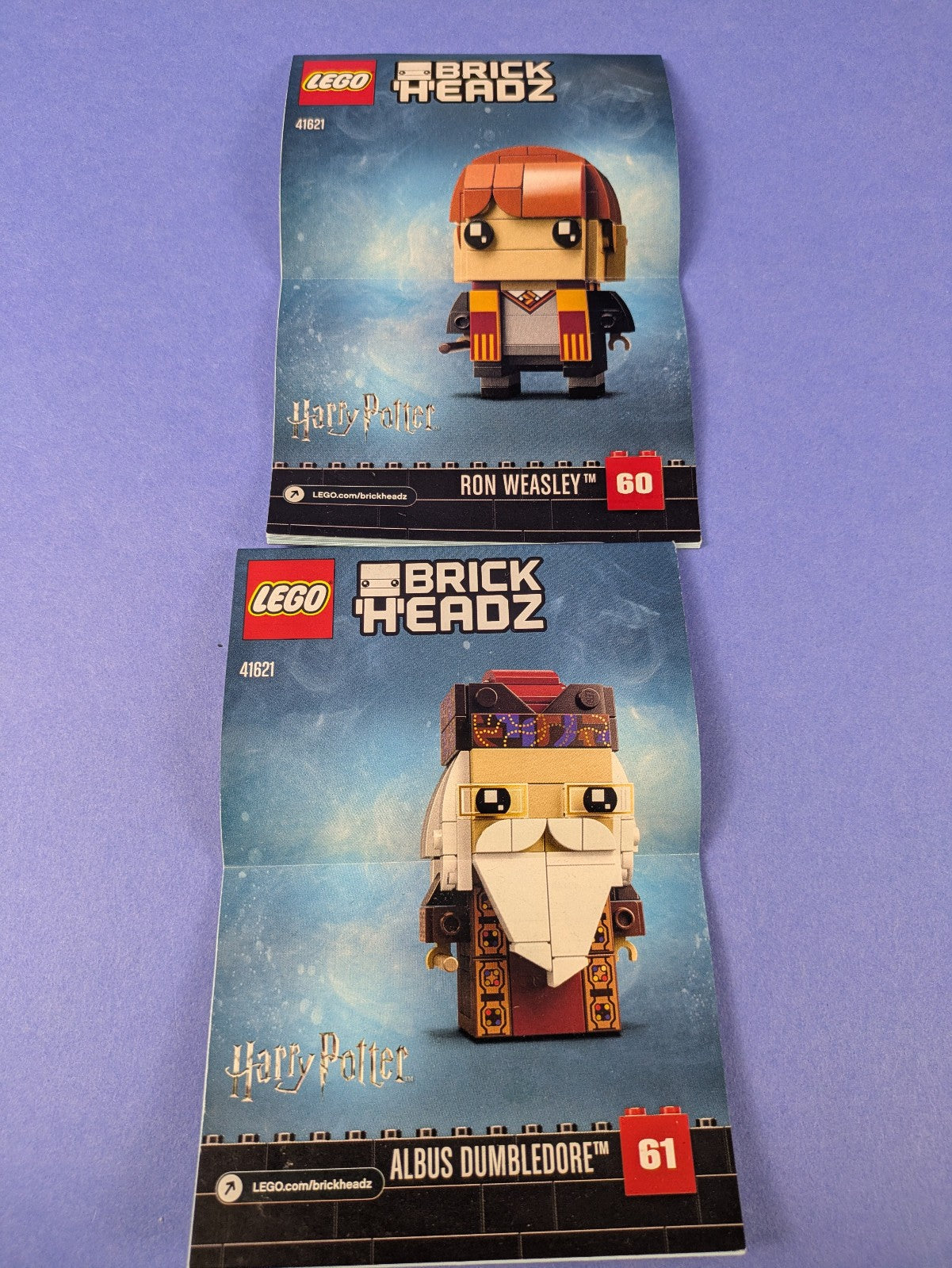 LEGO BrickHeadz Ron Weasley & Albus Dumbledore 41621 Complete Set Pre-Owned