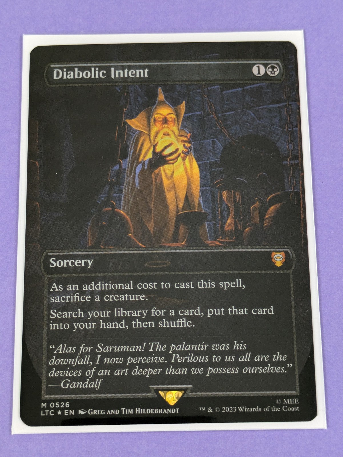 MTG: The Lord of the Rings: Diabolic Intent Borderless Foil #0526 Myth Collector's Kingdom MTG: The Lord of the Rings: Diabolic Intent Borderless Foil #0526 Myth Collector's Kingdom